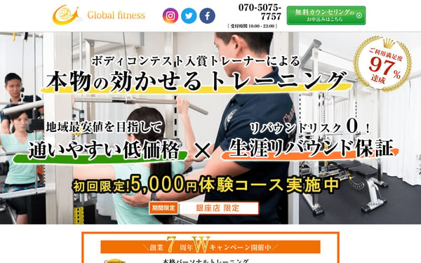 グローバルフィットネス 渋谷松濤店の店舗写真