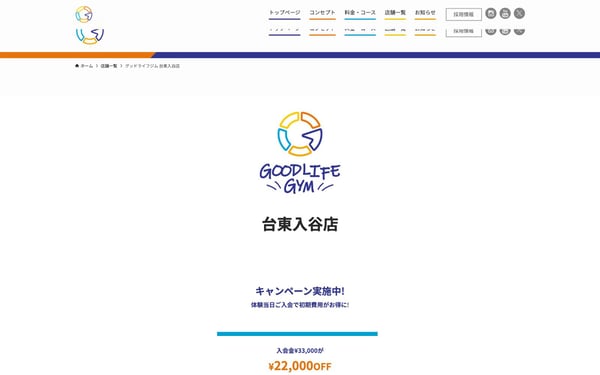 GOODLIFE GYM 台東入谷店の店舗写真