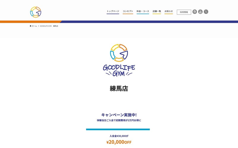 GOODLIFE GYM 練馬店の店舗写真